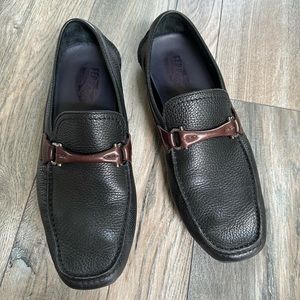 Ferragamo Grand Prix Leather Drivers